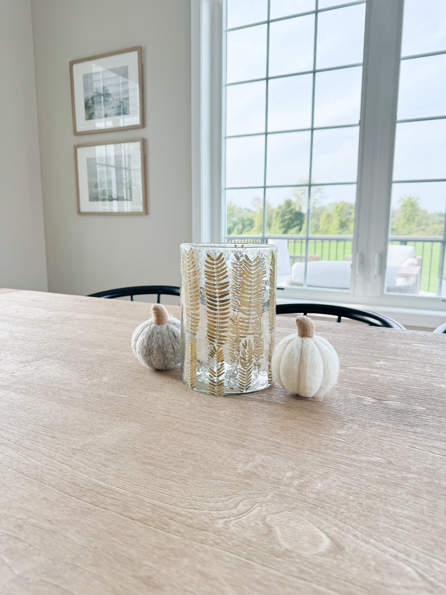 Grey Felted Wool Pumpkin