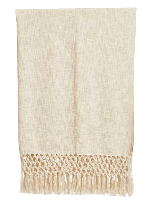 Cream Cotton Throw