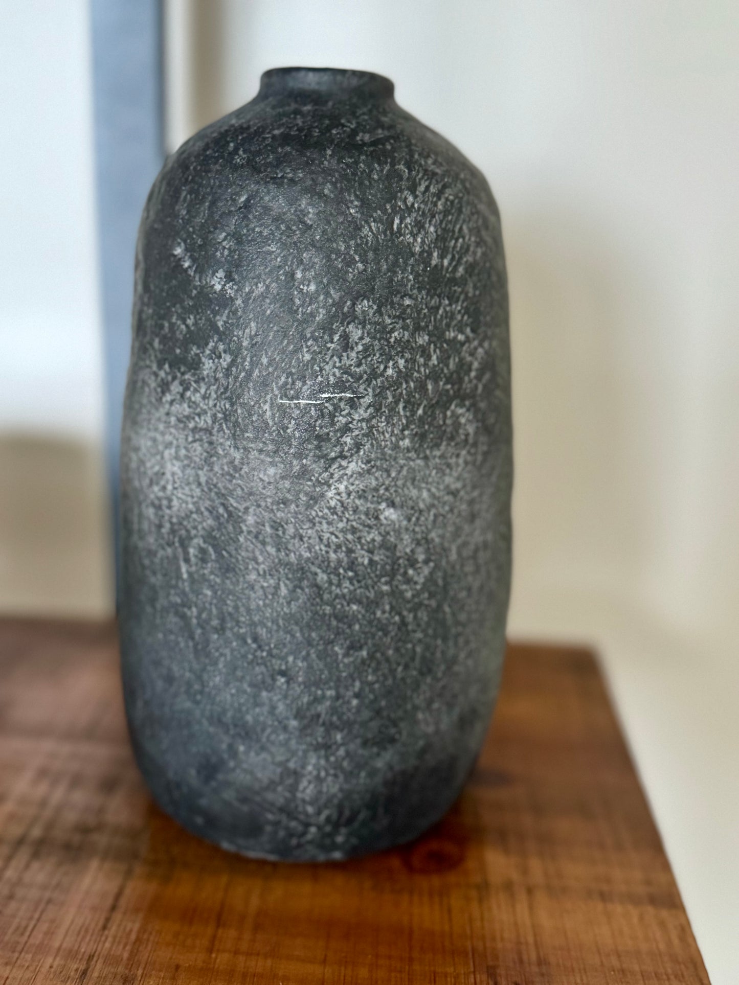 Tall Charcoal Vase- small defect