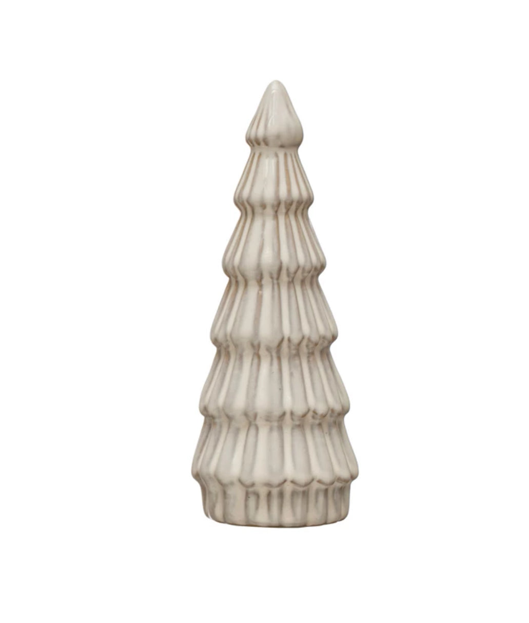 White Stoneware Christmas Tree