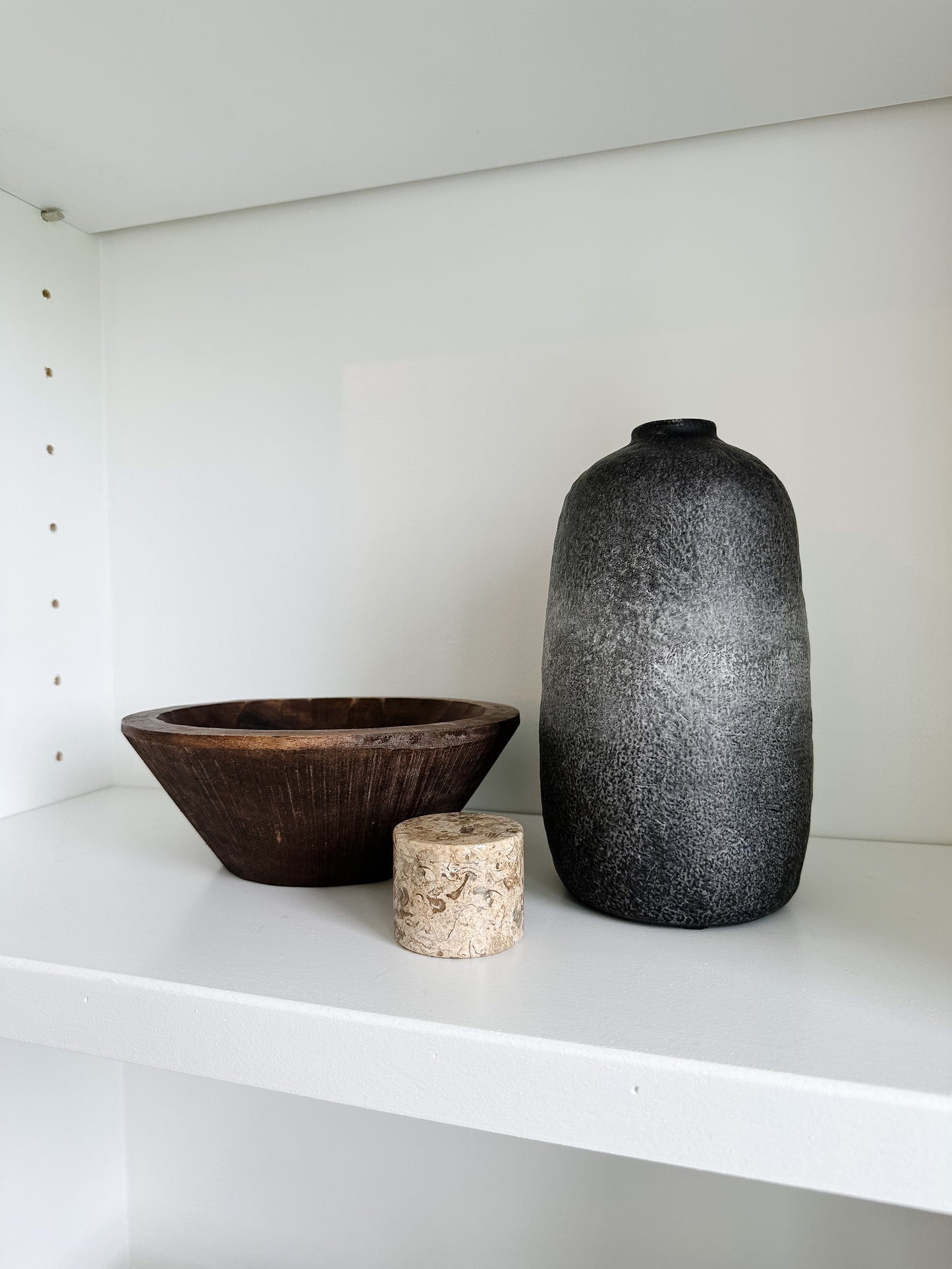 Tall Charcoal Vase- small defect