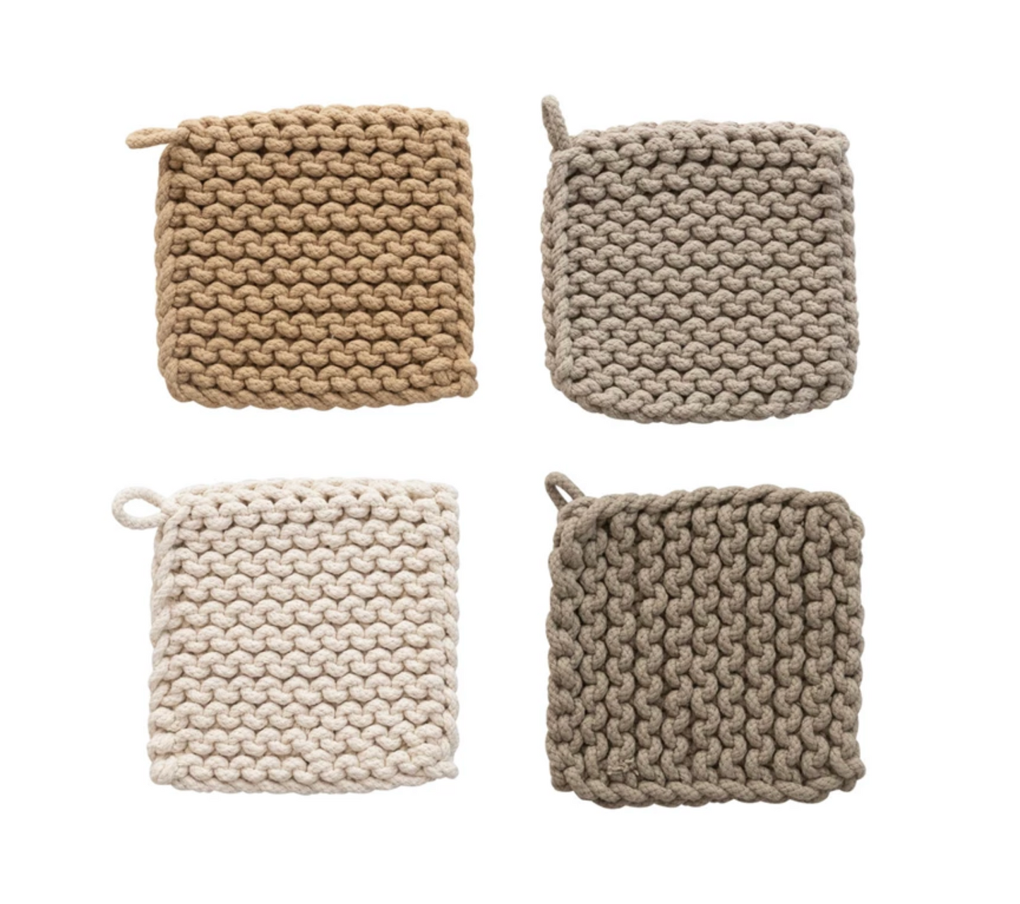 Neutral Cotton Crocheted Pot Holder