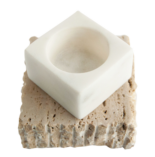 Travertine & Marble Tealight Holder