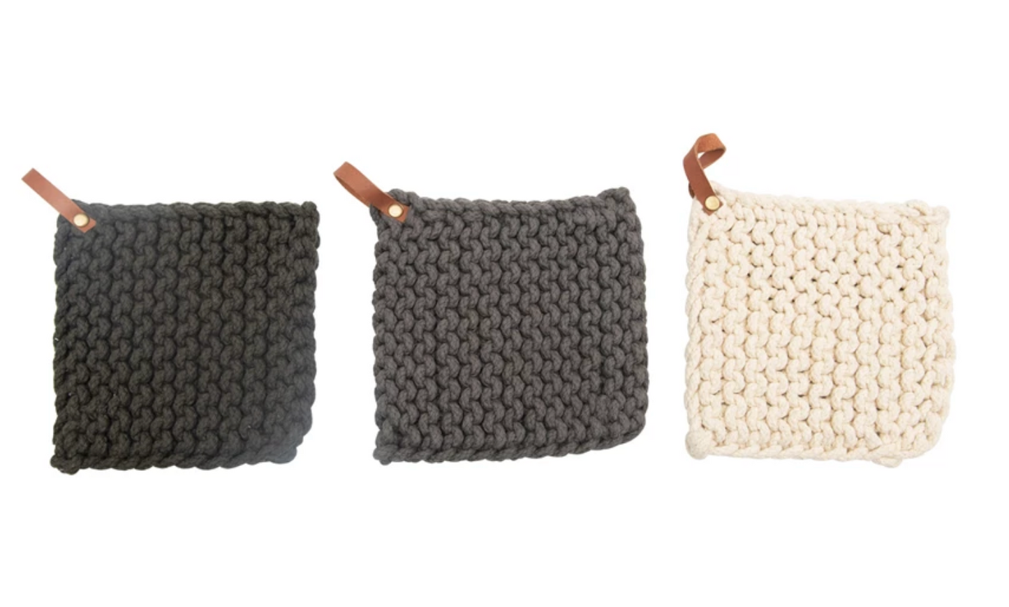 Neutral Cotton Crocheted Pot Holder