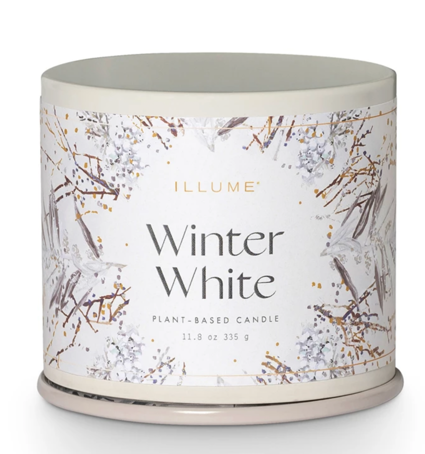 Winter White Tin Candle