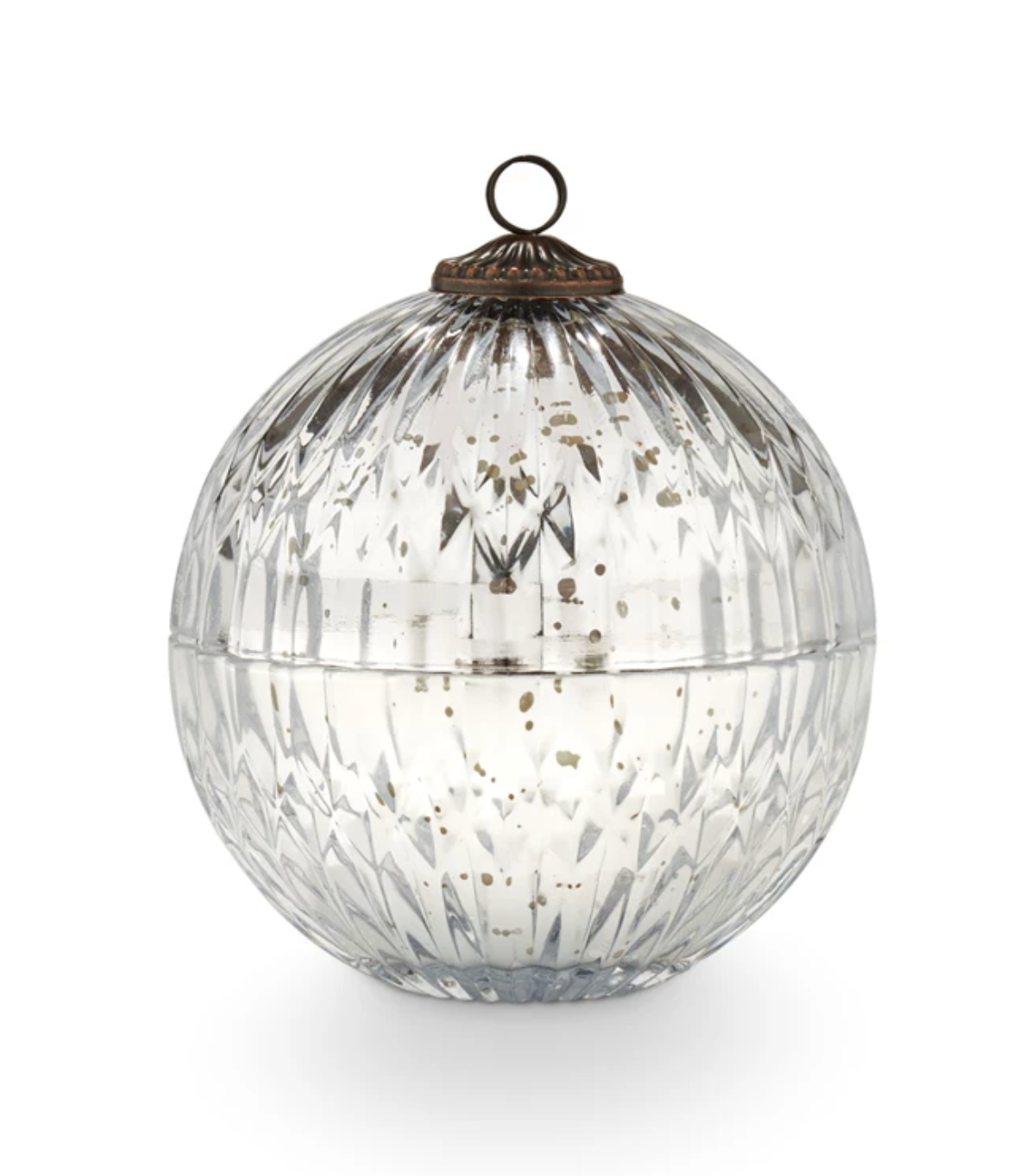 Silver Balsam & Cedar Mercury Ornament Candle