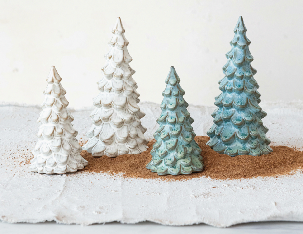 Cream Stoneware Trees