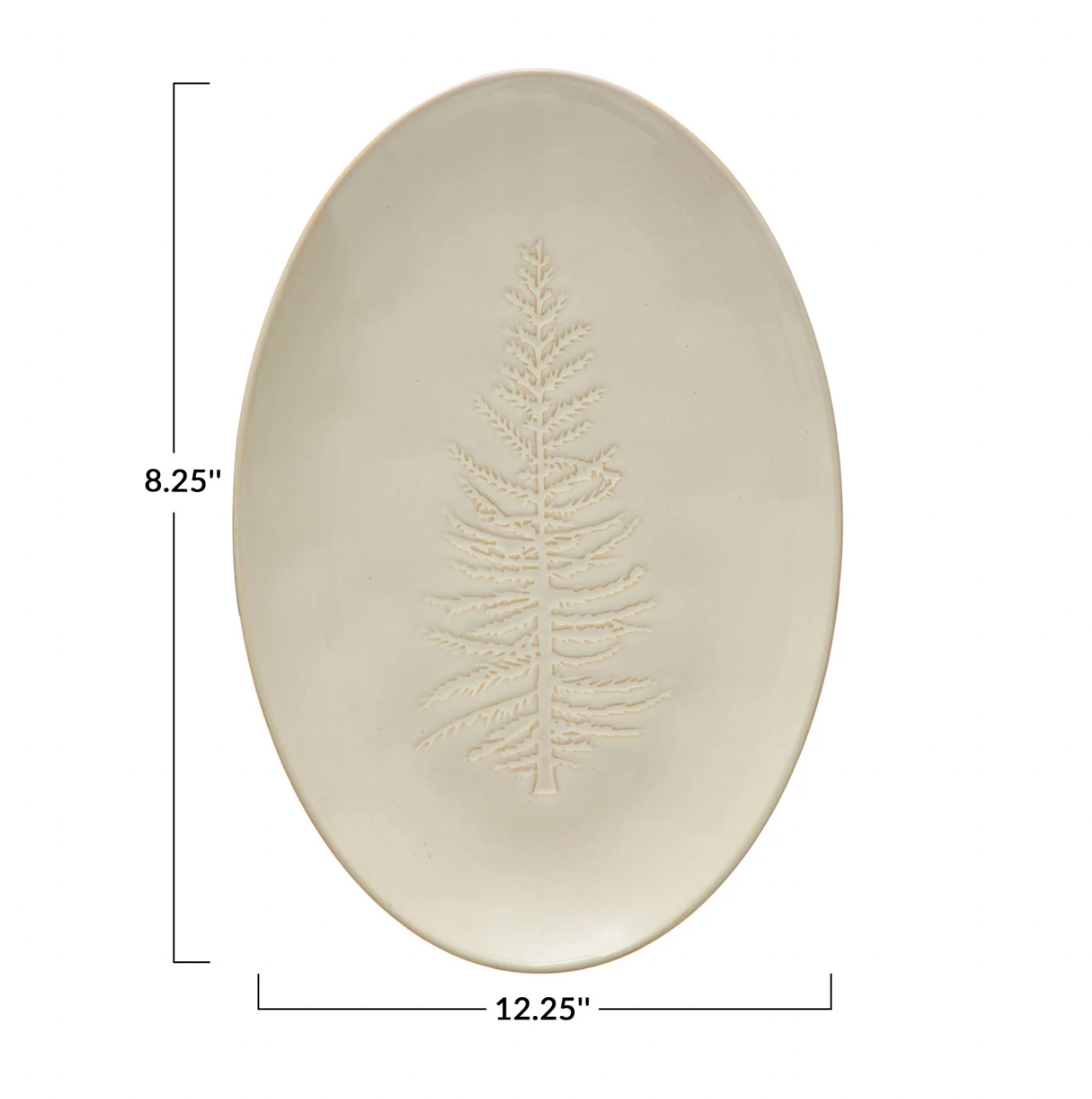 White Holiday Tree Platter