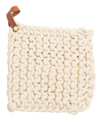 Neutral Cotton Crocheted Pot Holder